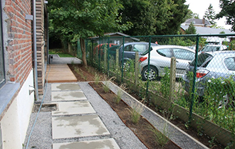 Photo d'un aménagement de clôture